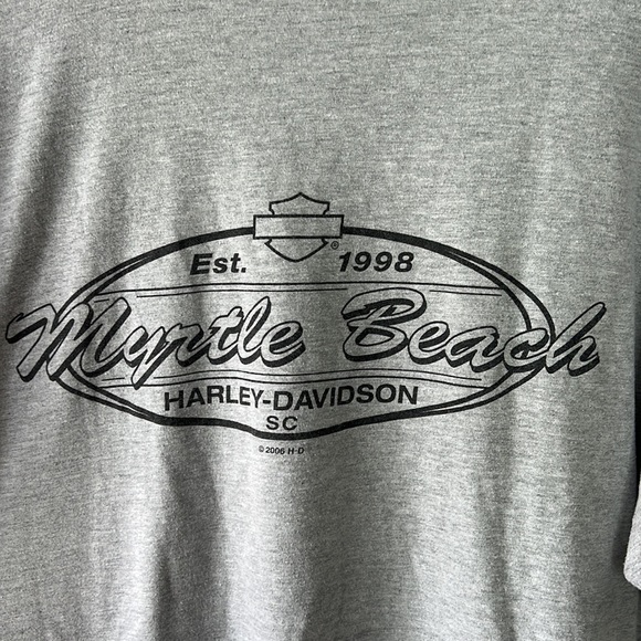 Vintage Harley Davidson Myrtle Beach Hanes BEEFY tee size XL - Picture 4 of 7